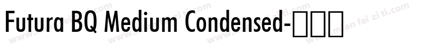 Futura BQ Medium Condensed字体转换